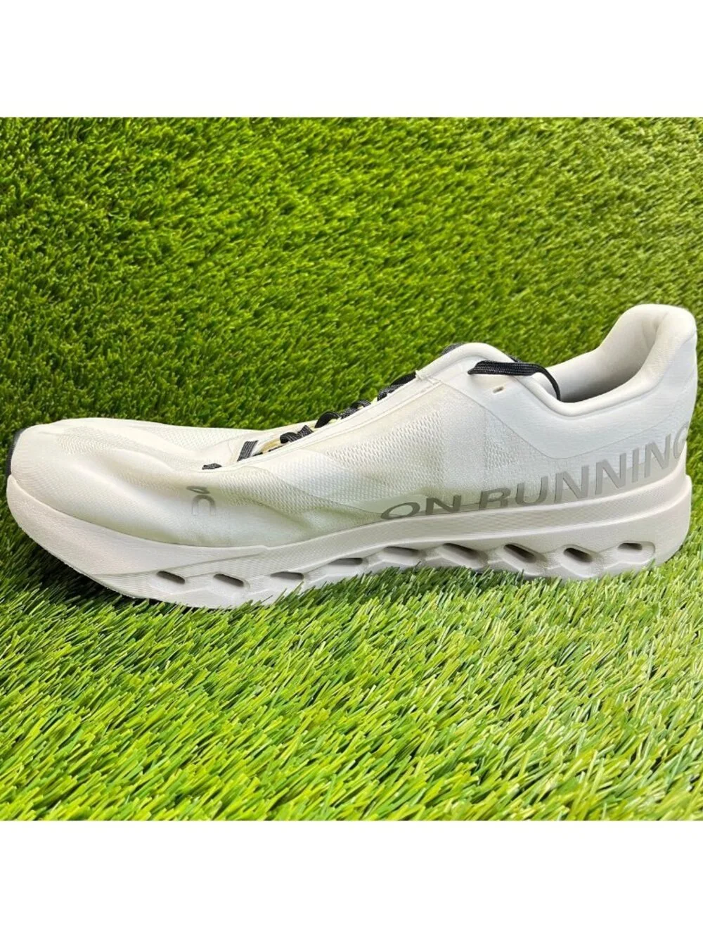 On Cloudsurfer Next Mens Size 13 Ivory Silver Athletic Running Shoes Sneakers